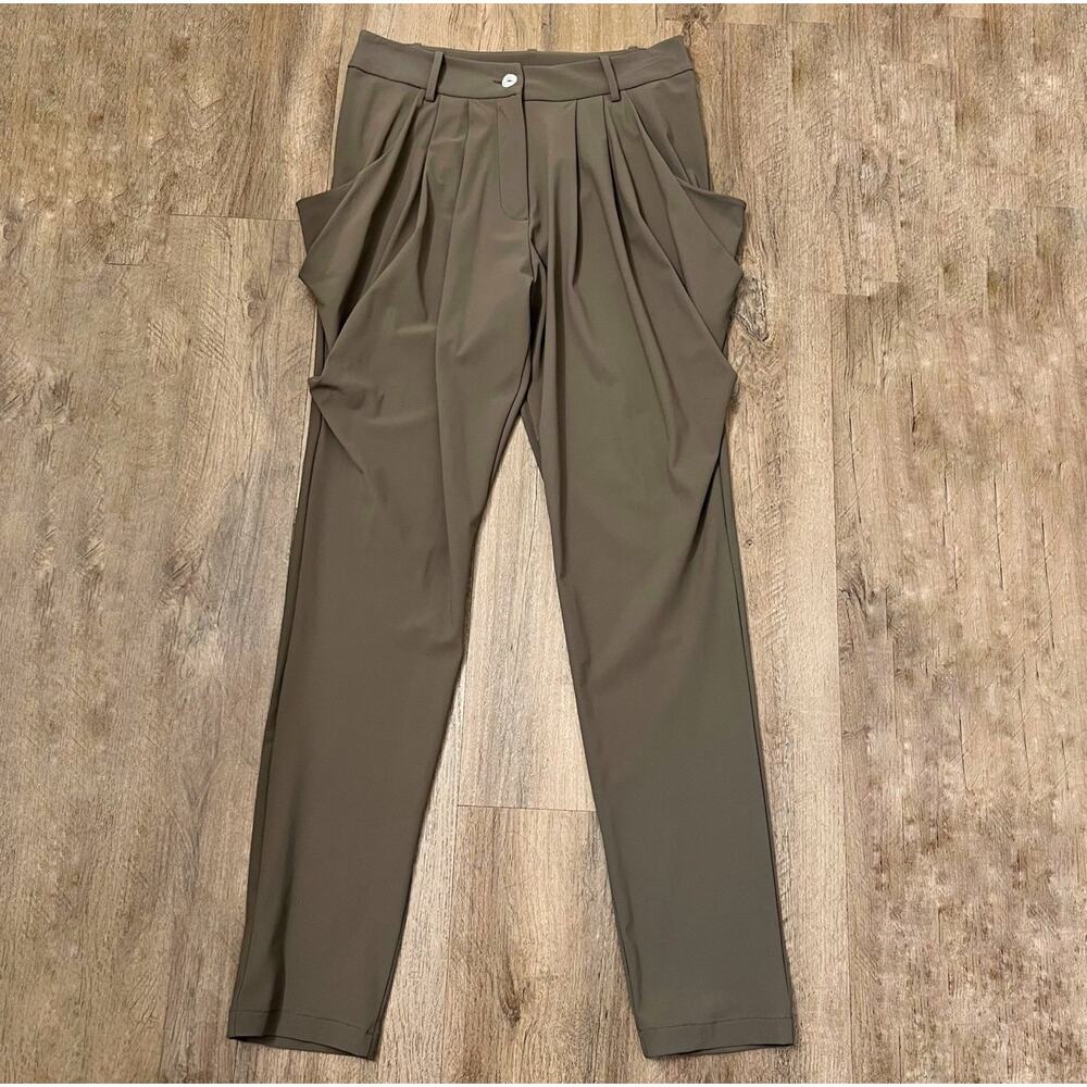 Alembika Women's Pleated‎ Front Harem Drop Crotch Pants Size 1-8 US